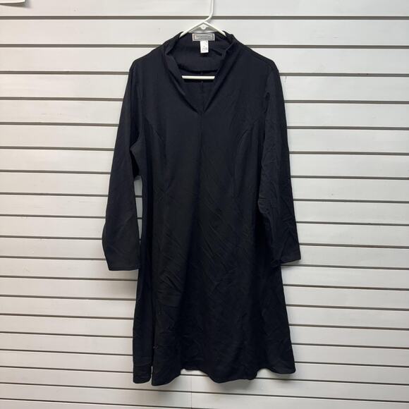 Simonton Says Dress 1X Plus Minimalist Modern Goth Witchy Urban Chic Lagenlook - Picture 1 of 8